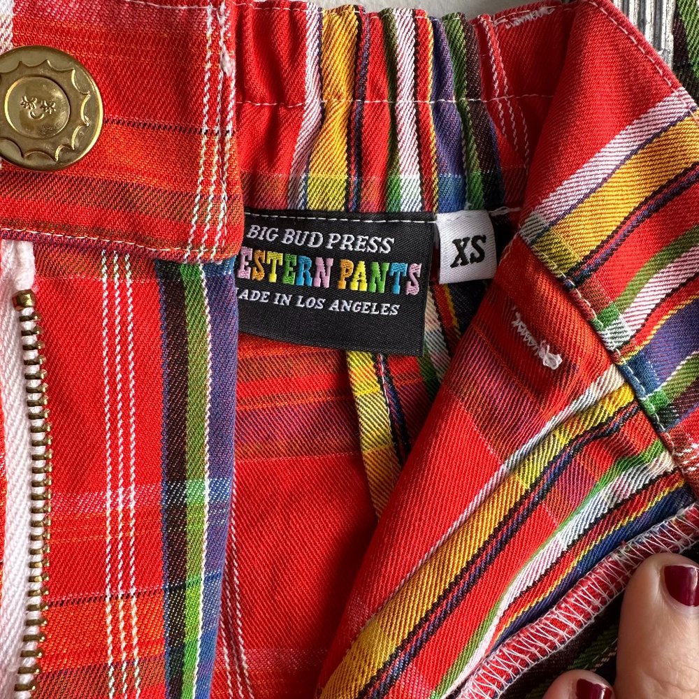 BIG BUD PRESS Plaid Western Pants